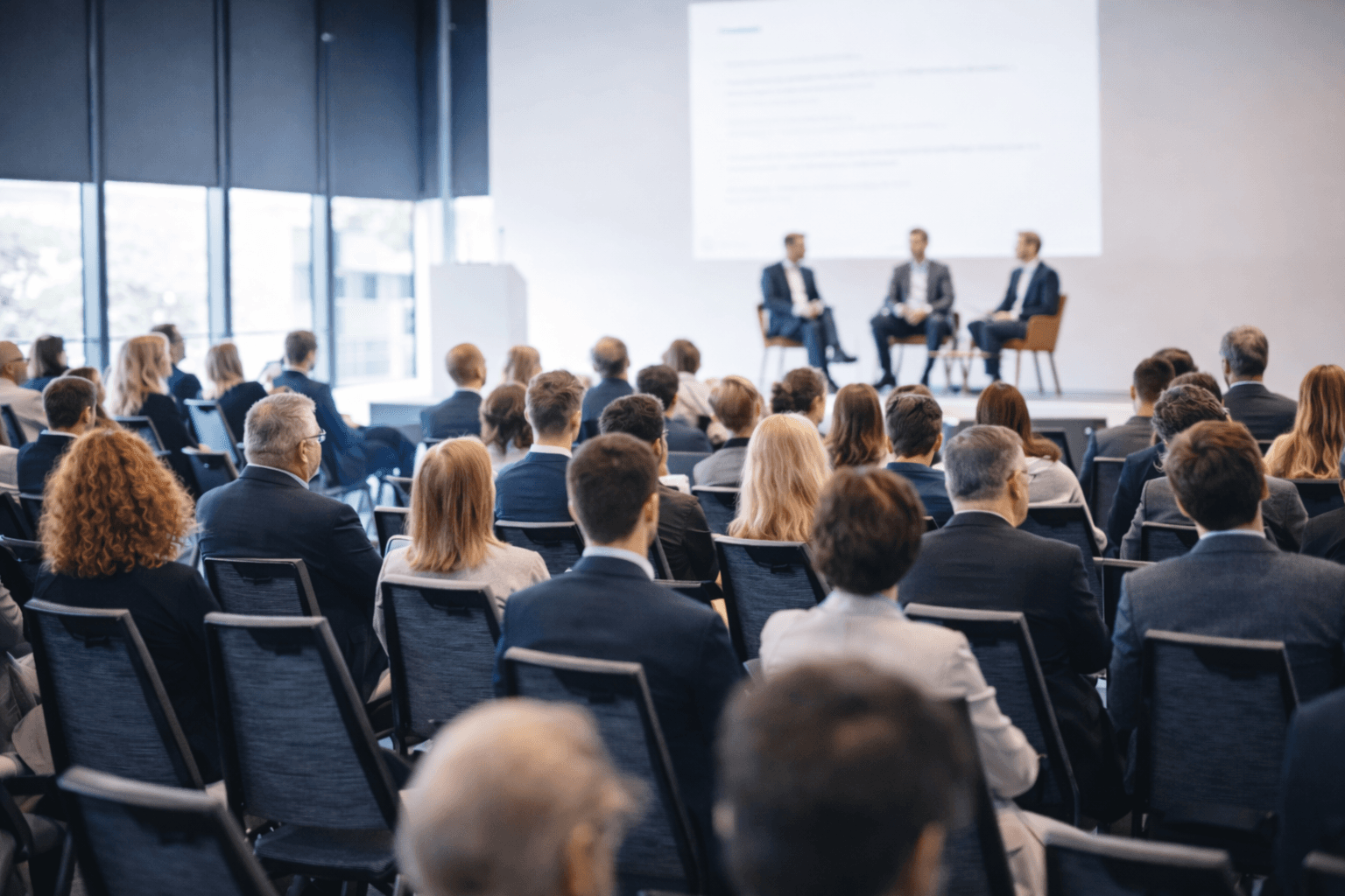 Panel dyskusyjny podczas konferencji biznesowej